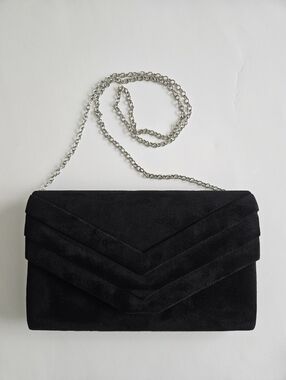 Black Evening Velvet Clutch
